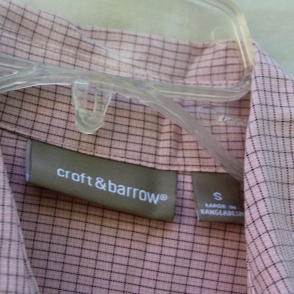 Croft & Barrow Pink Black Button Down Top Sz S - Picture 3 of 7